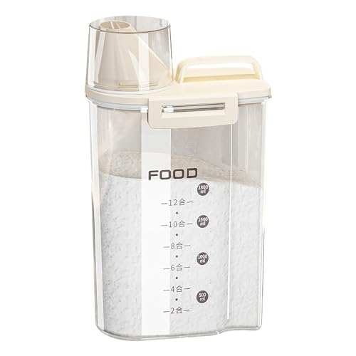 DAKLUNAR Dispenser ermetico di detersivo, dispenser di detersivo in polvere, scatola di immagazzinaggio del detersivo in polvere, riutilizzabili in polvere (2500ML)