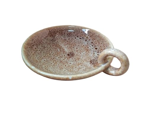 2 platos de cerámica para velas con asa, candelabro, centro de mesa para fiesta de Navidad, festival, manto, hogar, comedor (rojo)