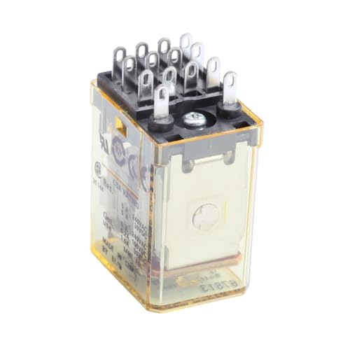 Lszewg 1piece RY4S-U AC24V Power Relay (Automatic, Normally Open, Screw Terminals, Through Hole, DIN Rail Mount)