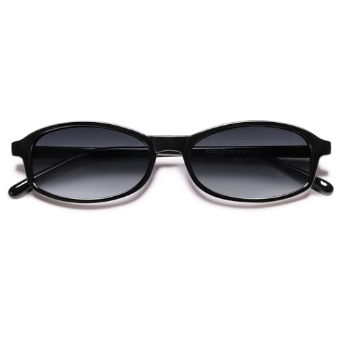 Image of VANLINKER Retro Polarized Rectangle Sunglasses Womens Trendy 90s Small Square Sunnies Vintage Narrow Thin Frame VL9855