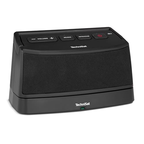 TechniSat ISIBOX 1 - Funklautsprecher, tragbarer Stereo-Lautsprecher für TV und HiFi (2,4 GHz, Sprachverstärker, kabellose Reichweite 25 Meter, Optischer Eingang, Akkubetrieb bis...