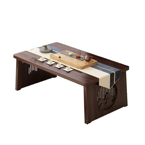 Table d'autel de méditation en noyer noble et plateau de café bas - 2