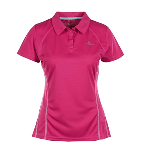 Peak Mountain ALYA/ZE Polo Manches Courte de randonnée Femme, Fushia, FR : L (Taille Fabricant : L)