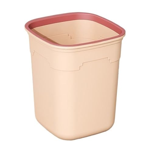 Caneca de basura cuadrada sin tapa, plástico color gris