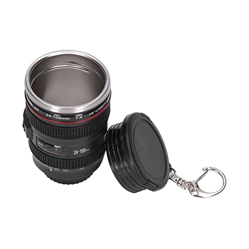 Fdit Taza de café con Lente de Cámara, Taza para Beber Novedosa de ABS y Acero Inoxidable de 100 Ml, con Forma de Lente de Réplica para el Hogar y la Oficina, Multiusos con Fdit Taza de café con Lente de Cámara, Taza para Beber Novedosa de ABS y Acero Inoxidable de 100 Ml, con Forma de Lente de Réplica para el Hogar y la Oficina, Multiusos con