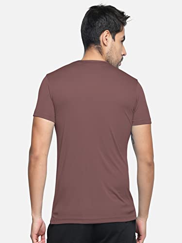 Image of BULLMER Solid Cotton Blended Half Sleeve Round Neck Tshirt for Men