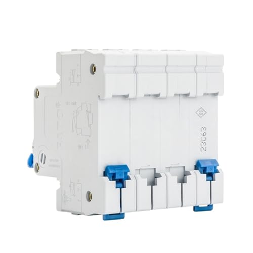 Disjoncteur 4P 230V-415V installation rail protection court-circuit surcharge 10A