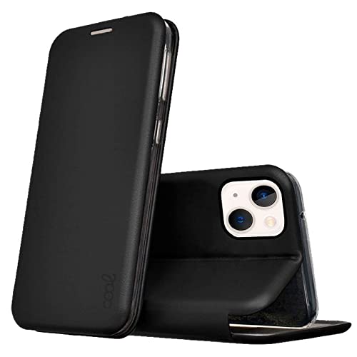 Cool Flip Cover iPhone 13 Mini Elegance Noir évite les rayures d'écran