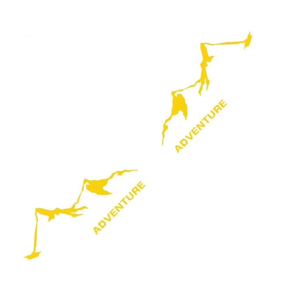 Car Side Door Stickers for Motorhome RV Caravan Camper Minibus Decoration Cover Van Vinyl Decor Decals(Glossy Yellow)