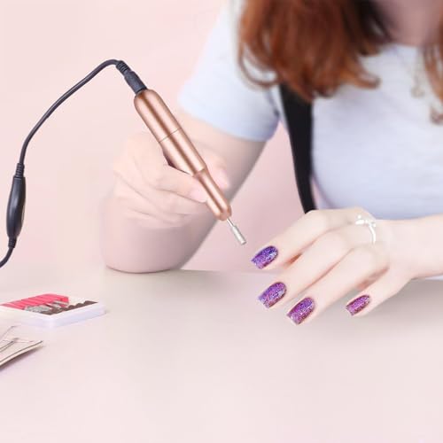 MAYCREATE® Electric Nail Drill File Professional Nail Drill Machine Kit Manicure Pedicure Tools Polishing Set with 6 Nail Drill Bits & Sanding Paper - Image 7
