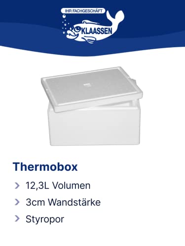 Foto von Thermobox 12,3 L, Styroporbox / Eisbox für Essen, Getränke & temperaturempfindliche Ware, Isolierbox aus Styropor mit Deckel, Maße: 40x30x21 cm, Wandstärke: 3 cm