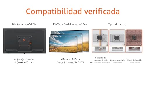 Consejos para Comprar soporte para tv 55 pulgadas , listamos los 10 mejores. 8 soporte para tv 55 pulgadas marca Amazon Basics (2)