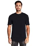 Next Level Mens Cotton Long Body Crew (3602) Black XL