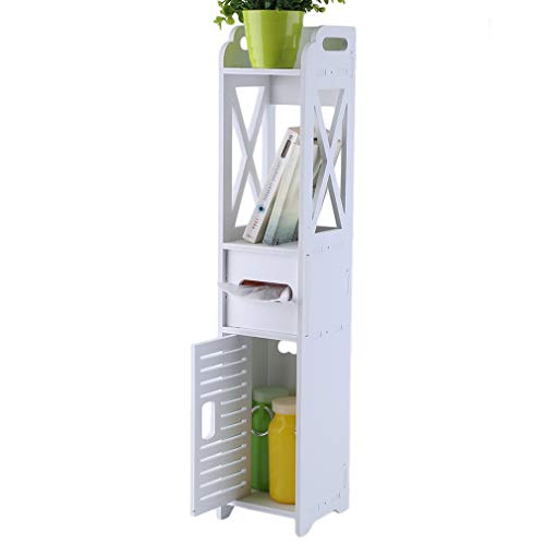 Hongyans Mueble WC Estante Bois-Plastique Ahorro de Espacio para baño Color Blanco
