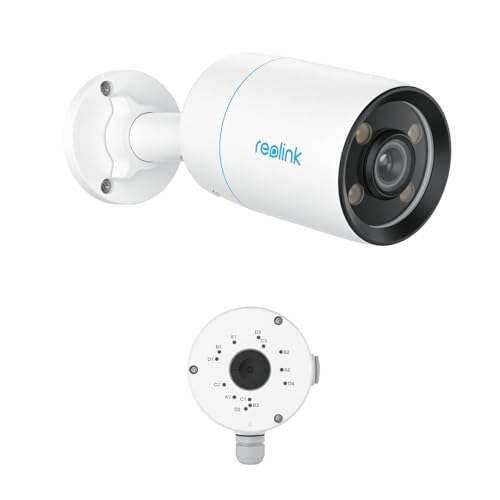 REOLINK Junction Box B10 and 2K ColorX PoE Outdoor/Indoor Home Security Camera CX410, with F1.0 Super Aperture, 1/1.8'' Image Sensor, HDR Technology, Smart Detection