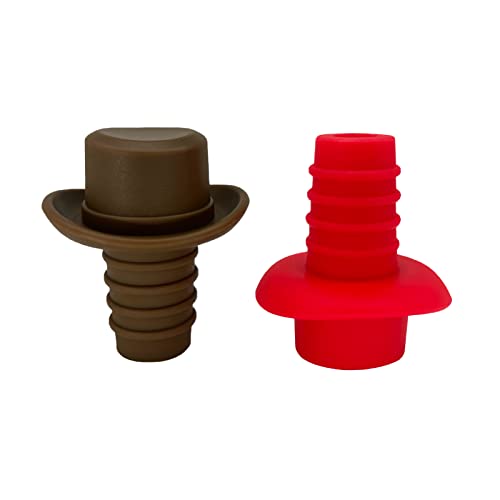 Wine Stoppers For Wine Bottles Silicone Reusable Wine Stopper Wine Outlet Cap Bottle Cover Beverage Bottle Sealer Corks Cute Wine Accessories Fun Kitchen Gadgets For Keep The Wine Fresh Set Of 2 #TOP5