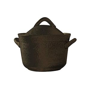 Japanese Donabe Cocer Rice Cooking Clay Pot, 3 Go, 2200cc, Black