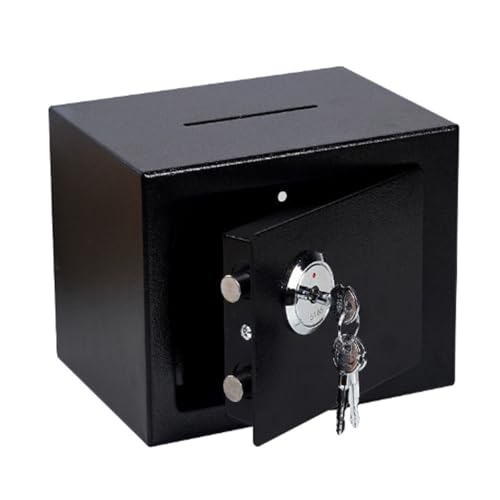 Caja fuerte portátil AllSteel con cerradura de llave, almacenamiento compacto para ocultar dinero en efectivo, objetos de valor y secretos en oficinas, escuelas, hoteles y recepciones