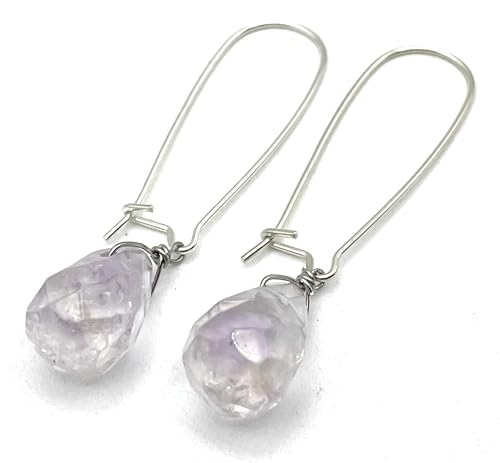 Boucles d'oreilles améthyste argent 925 anti-ternissement et chic - 5