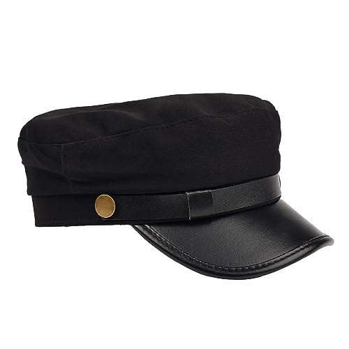 NAUZE Black Chauffeur Hat Limo Driver Hat Taxi Driver Theme Hat for Chauffeur Fancy Dress Festival Costume Accessory(Black) - Image 3