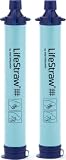 LifeStraw Personal Water Filter for Hiking, Travel and Emergency, Blue, 2PK