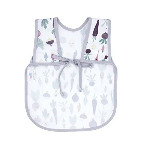 BapronBaby Root Veggies Bapron - Soft Waterproof Stain Resistant Bib - Machine Washable - 6m - 5yr - (Sz Baby/Toddler 6m-3T)