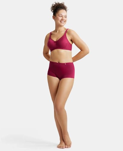 Image of Jockey ES13 Women Wirefree Non Padded Super Combed Cotton Elastane Stretch Full Coverage Plus Size Bra with Side Panel Support