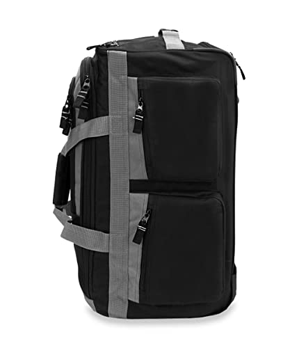 Everest Luggage Rolling Duffel Bag - Large, Black, One Size3