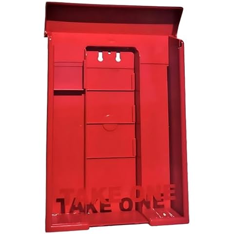 Red Snap Shut Brochure Box Brochure Holder Flyer Box Black Outdoor"Realtor Style" Info Box Real Estate Realtor Supplies Cover