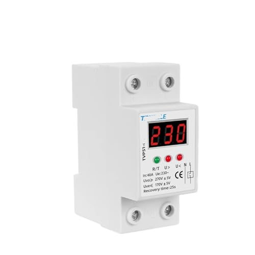 Protecteur de tension 230V automatique rail DIN relais de protection surtension 40A