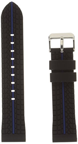 Hadley Roma MS3355RF 220 Black Silicone Watch Band