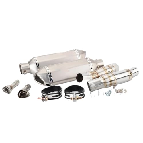 Tube intermédiaire 51mm et silencieux moto silver pour libérer les gaz du Ninja 1000