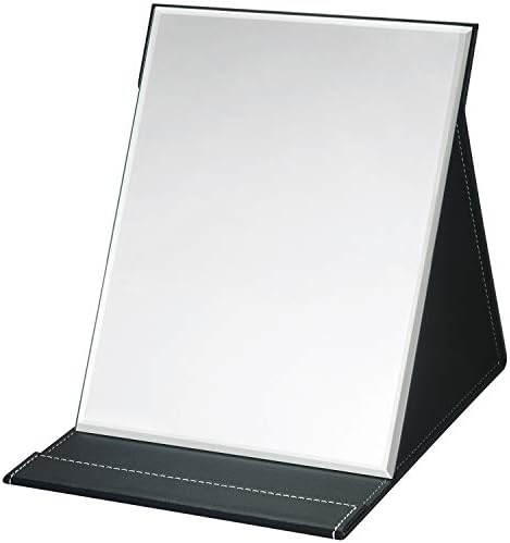 Amazon 折立鏡 大きな鏡 化粧鏡 折立ミラー 卓上鏡 角度は自由に調整できます上質puレザーミラー L 5 15 5cm Senetem 化粧鏡 通販