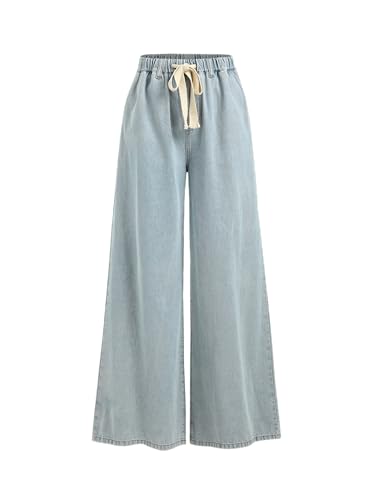 パンツ 5 1/2 SOFT DRAWSTRINGDENIM Soft Light High Rise Drawstring Wide Leg Jean | maurices