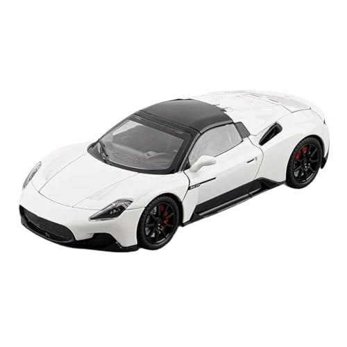 Image of 1/24 Fit for Maserati MC20 Convertible Alloy Sports Car Model Die-cast Metal Model with Sound and Lights not include batteries car gifts diecast model cars(White)