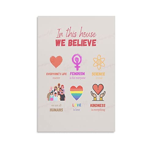 LGBTQ Poster Regenbogen Gleichwertigkeit Kampagne Happy Pride Month Leinwand Wandkunst Poster Deko Schlafzimmer Modern Home Print Bild Kunstwerke Poster 40 x 60 cm