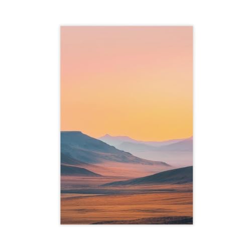 Toile crépuscule du désert 61x91 cm : idée cadeau idéale pour décoration de maison