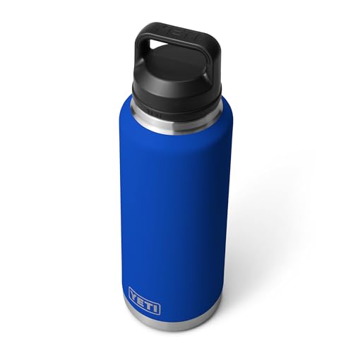 Image of YETI Rambler 46 oz Bottle, Leakproof, Vacuum Insulated, Stainless Steel with Chug Cap, Royal Blue