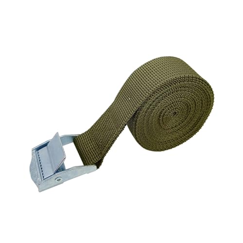 Correas de amarre de trinquete resistentes de 4 metros con hebilla de leva para motocicleta, coche, bicicleta y equipaje, multicolor (1 verde)
