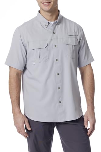 UB Tech Short Sleeve Button Up Fishing Shirt