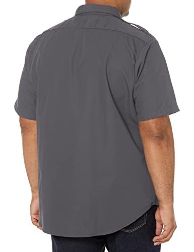 Propper Men's Short Sleeve Tactical Dress Shirt, Dark Grey, Medium #TOP1