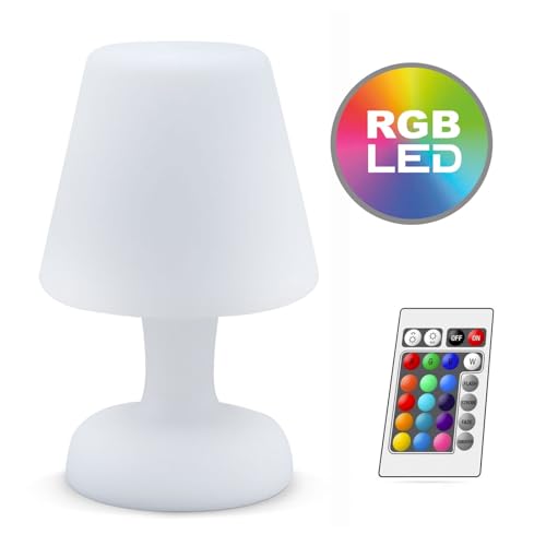 Europalamp - LAMP26CM-RGB - Lampe de Table LED Rechargeable 26 CM Multicolor Étanche IP65 – vue 2