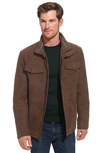 Weatherproof Mens M65 Field Jacket Microsuede Water Resistant Coat (Military Style Work Jacket), Driftwood, Large