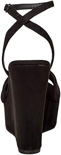 Chinese Laundry Women's Ankle Strap, Platform Wedge Sandal, Black, 6 | Image 2