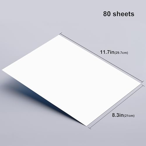 AIMI 80 folhas de papel de construção branco para crianças material escolar papel de cópia A4 materi