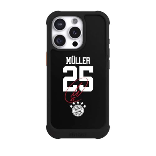 Coque iPhone 16 Pro MagSafe FC Bayern Thomas Müller noire NIVOmax