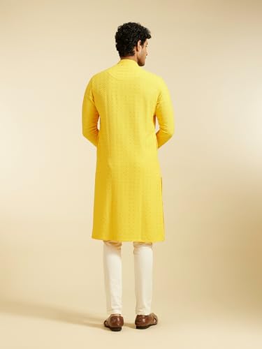 Image of DIWAS BY MANYAVAR Men's Viscose Embroidered|Sequined Kurta (1pc)