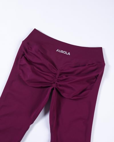 Image of AUROLA Influence Workout Leggings for Women, Seamless Compression Tummy Control Leggings Mid Rise Yoga Pants