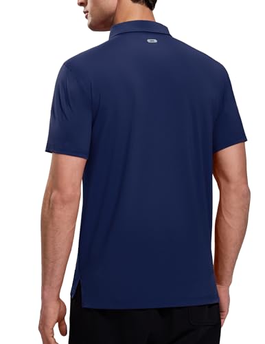Image of MIER Polo Shirts for Men Short Sleeve Dry Fit Performance Golf Tennis Active Collared Shirts, UPF 50+ Sun Protection