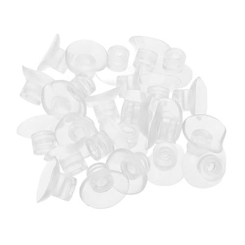 INOOMP 50個 水槽固定吸盤 スポンジ ペット 水槽ネット クリアカップ キット フィッシュボウル 水族館プランターカップ 魚自動給餌器 水差しポンプ Transparent プラスチック